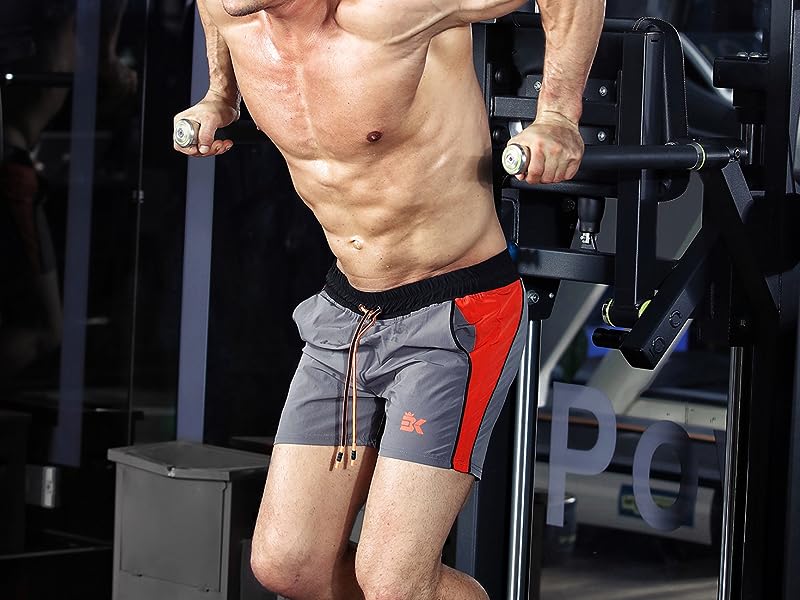 BROKIG Men's 5" Gym Bodybuilding Shorts