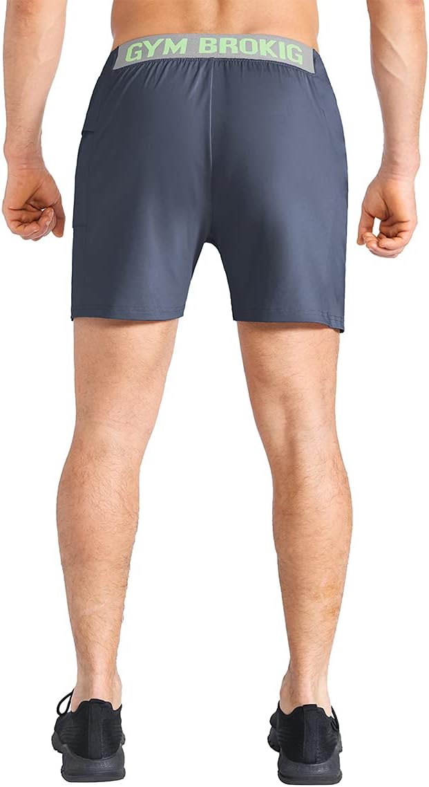 BROKIG Men's Lightweight Gym Shorts