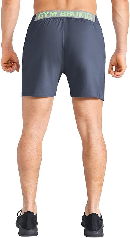 BROKIG Men's Lightweight Gym Shorts