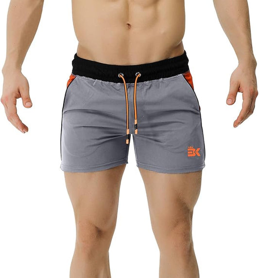 BROKIG Men's 5" Gym Bodybuilding Shorts